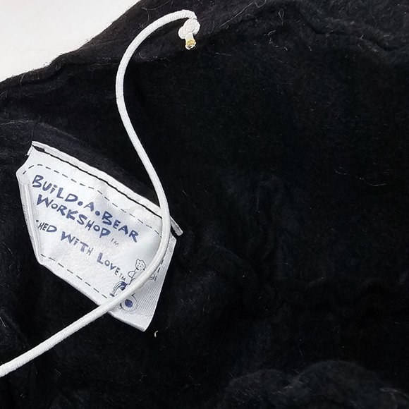 Vintage Build A Bear Felt Hat Black Orange Ribbon Flowers - Picture 6 of 6